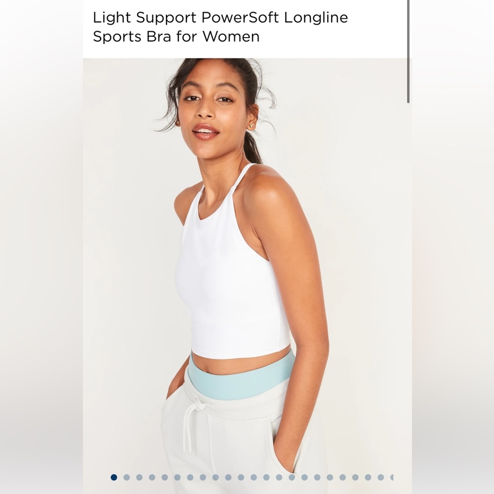 Old Navy Light Support PowerSoft Longline Sports Bra for Women